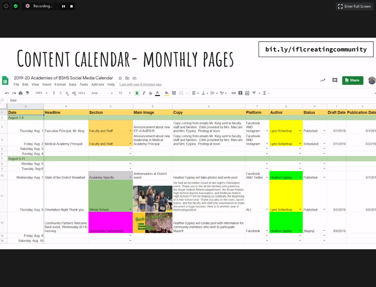 Amysmusings's tweet photo. @Zeppley and @themrsmarcum knocked their #IFLLEX session on #CreatingCommunity with Social Media out of the park.  You will definitely want to check out this recording when we get it posted later this week to https://t.co/0nitTwWKes https://t.co/BWjA7hadwa