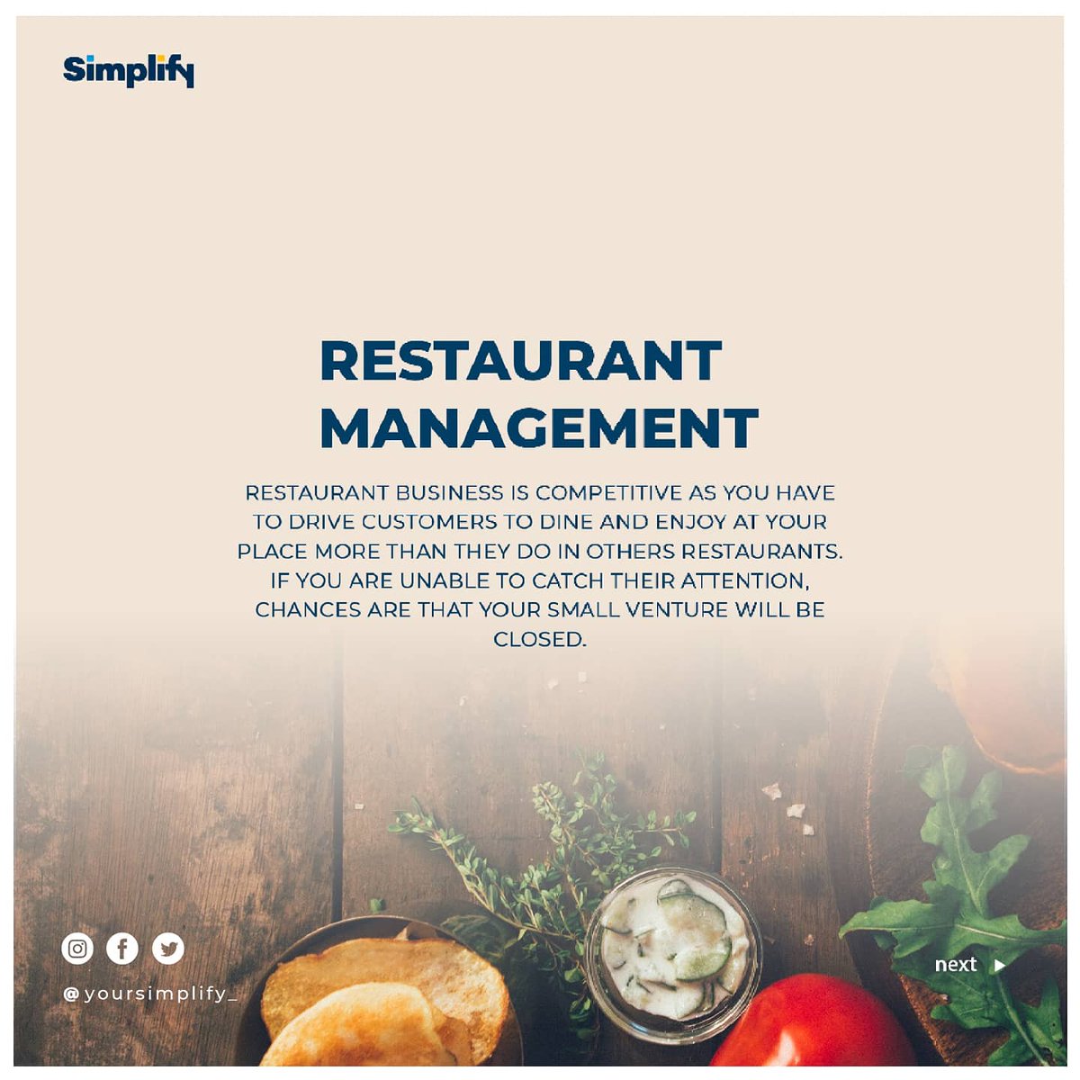 yoursimplify_'s tweet photo. The restaurant business is highly dynamic. Despite being a lucrative industry, it is also prone to several challenges.
Here are a few tips on How to Run a Successful Restaurant from @yoursimplify
#erp #resturantsinnigeria #restuarantsinlagos #invoicing #tech #restuarantdesign https://t.co/qTdR4MAH6m