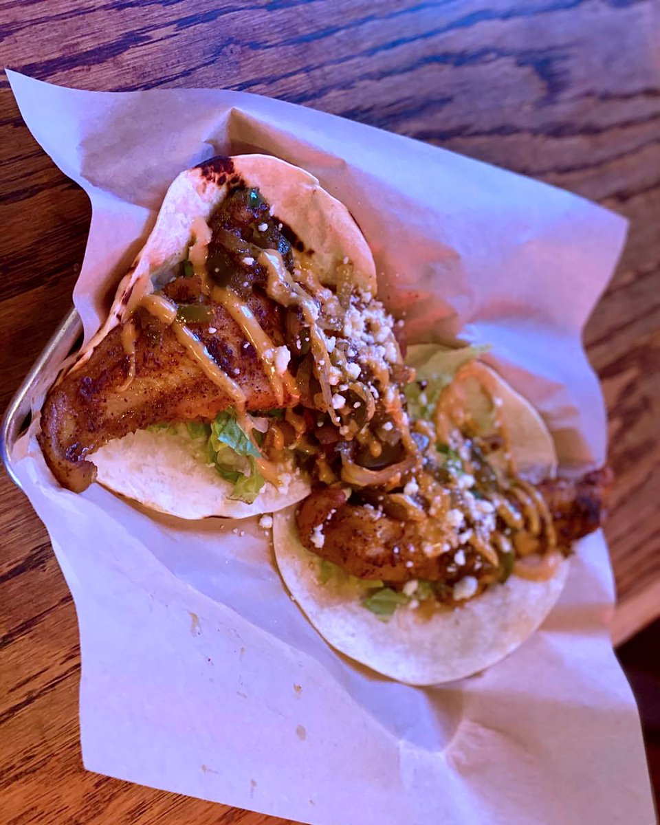 FiveBucks727's tweet photo. Have you tried the NEW Fish Tacos yet? 🌮
.
What are you waiting for! Add a Big A$$ Drink and you've got yourself a nice lunch! 🍺
🕦 11:30am - Midnight Everyday!
.
.
.
#FiveBucksFun #DTSP #StPete #ILoveTheBurg #SupportLocal #Beer #Drinks #HappyHour #Food #Tacos #Yummy #Vibes https://t.co/76E08uZTEt