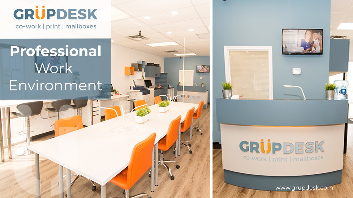 GrupDesk's tweet photo. What do you look for while choosing a co-working space? Price? Location? Convenience?
#GrupDesk offers safe and sanitized #coworking spaces where professionals with diverse backgrounds can operate their businesses in a professional work environment with little overhead cost! https://t.co/b6GvVm95xm