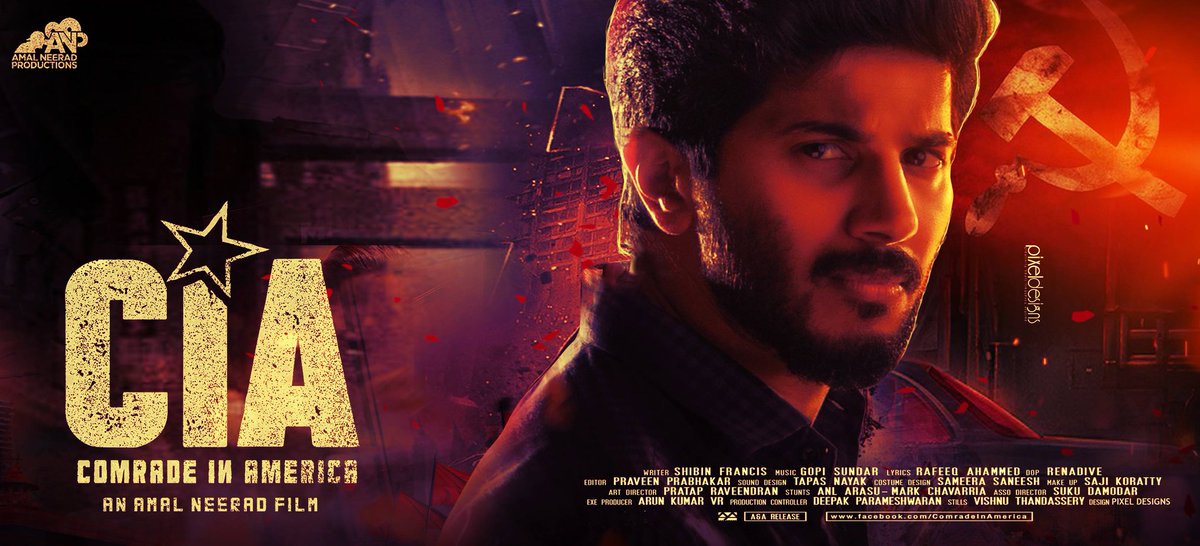 DsoeOfficial's tweet photo. A comrade's illegal journey to the United States to stop his girlfriend's wedding doesn't turn out to be easy as hurdles welcome him on every step 🤗

#HappyBirthdayDULQUER

@dulQuer As Ajippan
Movie- CIA (Comrade in America)
Year Of Release- 2017
 🔃RT🔃 And Show the Unity 💪 https://t.co/oG5knTdlNf
