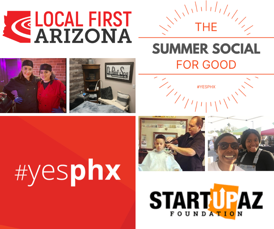 #yesPHX has partnered w/ <a href="/LocalFirstAZ/">Local First Arizona</a> + <a href="/Startup_AZ/">StartupAZ</a> for the Summer Social for Good, a campaign thru July benefitting local Arizona micropreneurs + small business owners.

This week is the LAST chance for you to help!

Donate here: localfirstaz.com/yesphx

Retweets work too! TY🙏