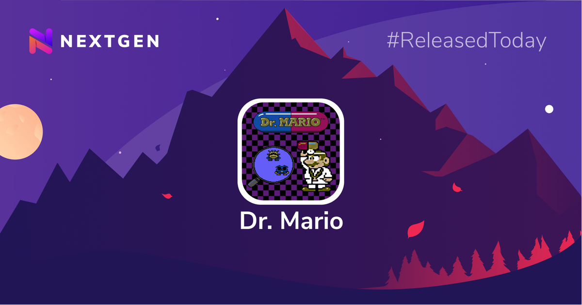 thenextgenstore's tweet photo. Mario the Plumber is never afraid of challenges. 
And once upon a time he was a doctor! 
30 years ago in Japan was released NES version of Dr. Mario, where our hero throws multi-colored vitamin capsules into a bottle that contains nasty viruses to save the World. (hey COVID19!) https://t.co/19hhp36O2q