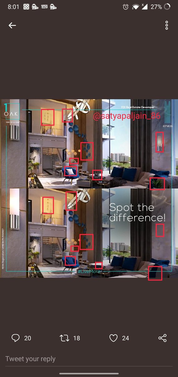 satyapaljain_86's tweet photo. @1OAKRealcon Spotted 8 Differences Team✍️

#LiveMore #ContestAlert

@1OAKRealcon

JOIN

@rajdamania44 @illuminati2912 @karan875 @Reload_Dreams @sanketdhende @Zaaid08 @Strange_701 @ranchikuldeep @JasSidhu_77 @Sidhu_Aman22 @sandeep0_07 @jashjain007 @jain_dhawan @JainShantilal12 @harshj5765 https://t.co/sCU7KBW4ET