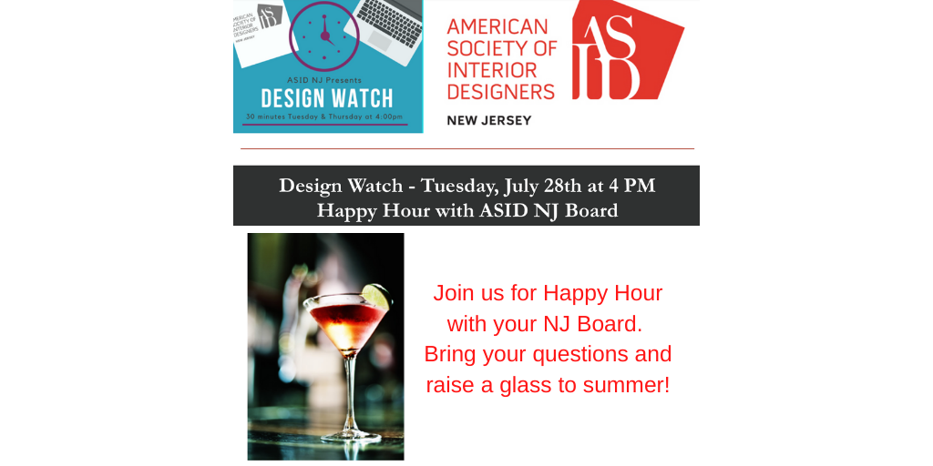 ASIDNJ's tweet photo. Join us for an open conversation with the Board, Tuesday, July 28 from 4 to 5 PM. Link to register: https://t.co/YB4M3DXoH0. We’ll talk about the challenges we’ve had, current opportunities and offerings and exciting plans for the future. Bring your favorite cocktail and ??s https://t.co/xHKNnq54KM