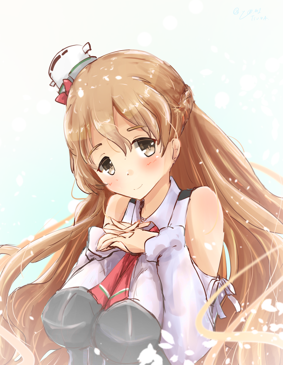 ザラ「遅刻したけどザラ姉さまカキカキ
#艦これ版深夜の真剣お絵描き60分一本勝負 
#」|ヨミツナのイラスト