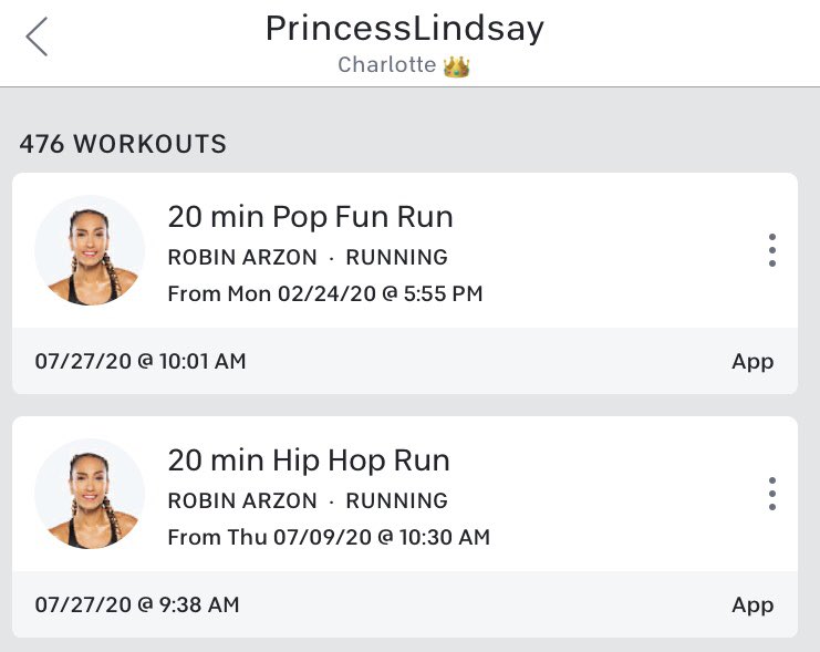 RunningLindsay's tweet photo. Y’all these @onepeloton runs with Queen @RobinNYC feed my soul. Needed every minute and pickup of these this morning!!! 
Hope you find your Monday hustle! https://t.co/pm3sKptg6G