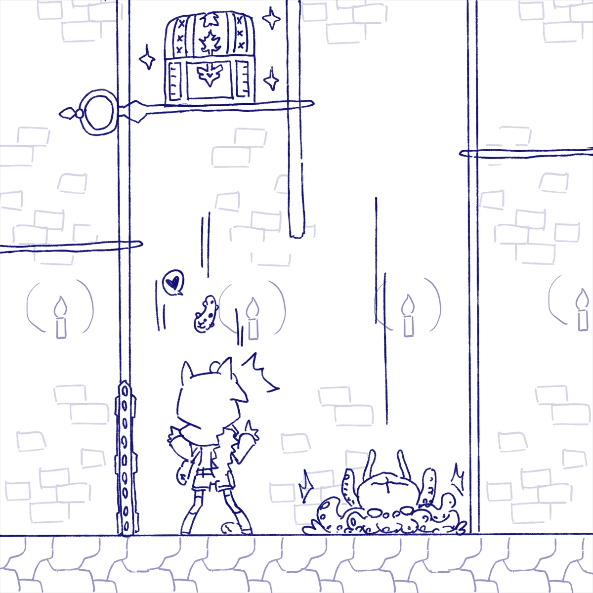 こんばんわ あかいししろいしです。
今日は『広告でよく見るアレ』のネタで一品作ってみました(笑)
キミは部屋に閉じ込められた猫耳フードのシーフちゃんを助け出すことができるか…!?(1/2) 