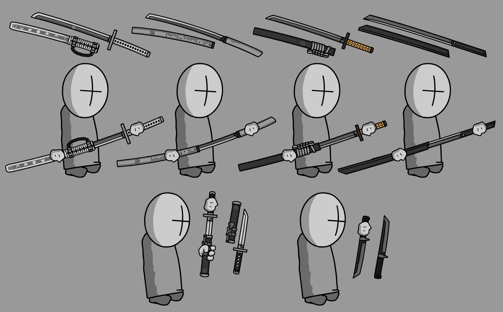 X 上的Tucza：「#madnesscombat #sprites #katana