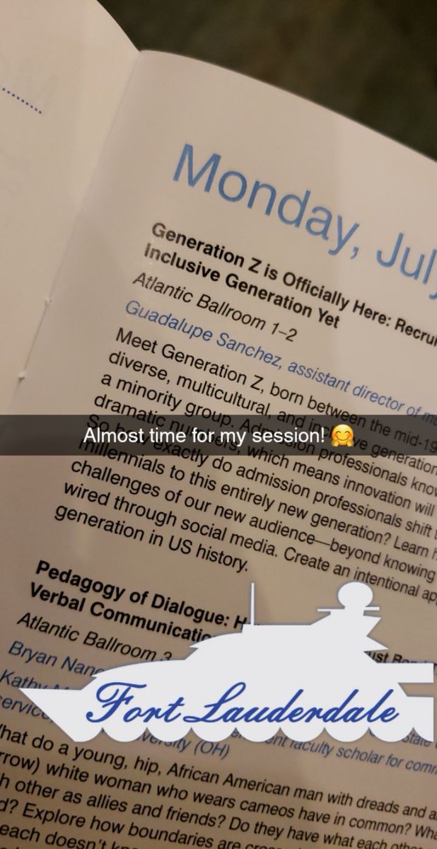 Miss_G_Sanchez's tweet photo. @NACACedu My favorite memory was getting to present on Gen Z during last year's GWI! https://t.co/OzZoesNatw