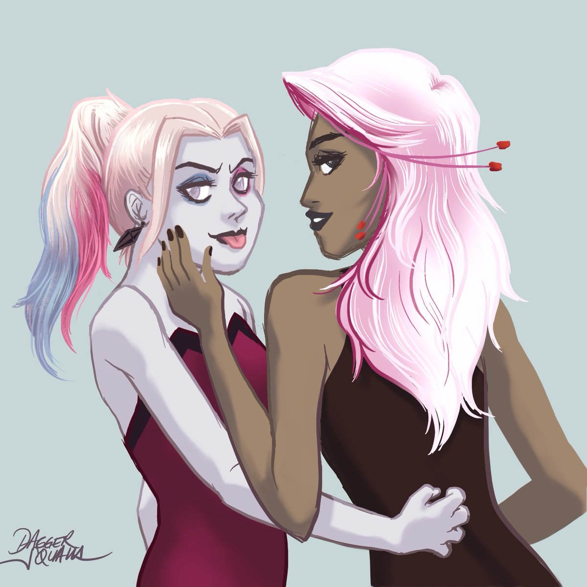 Spring 🌸
 #Harlivy #HarleyQuinn #PoisonIvy #concept #fanart #wlw #dc