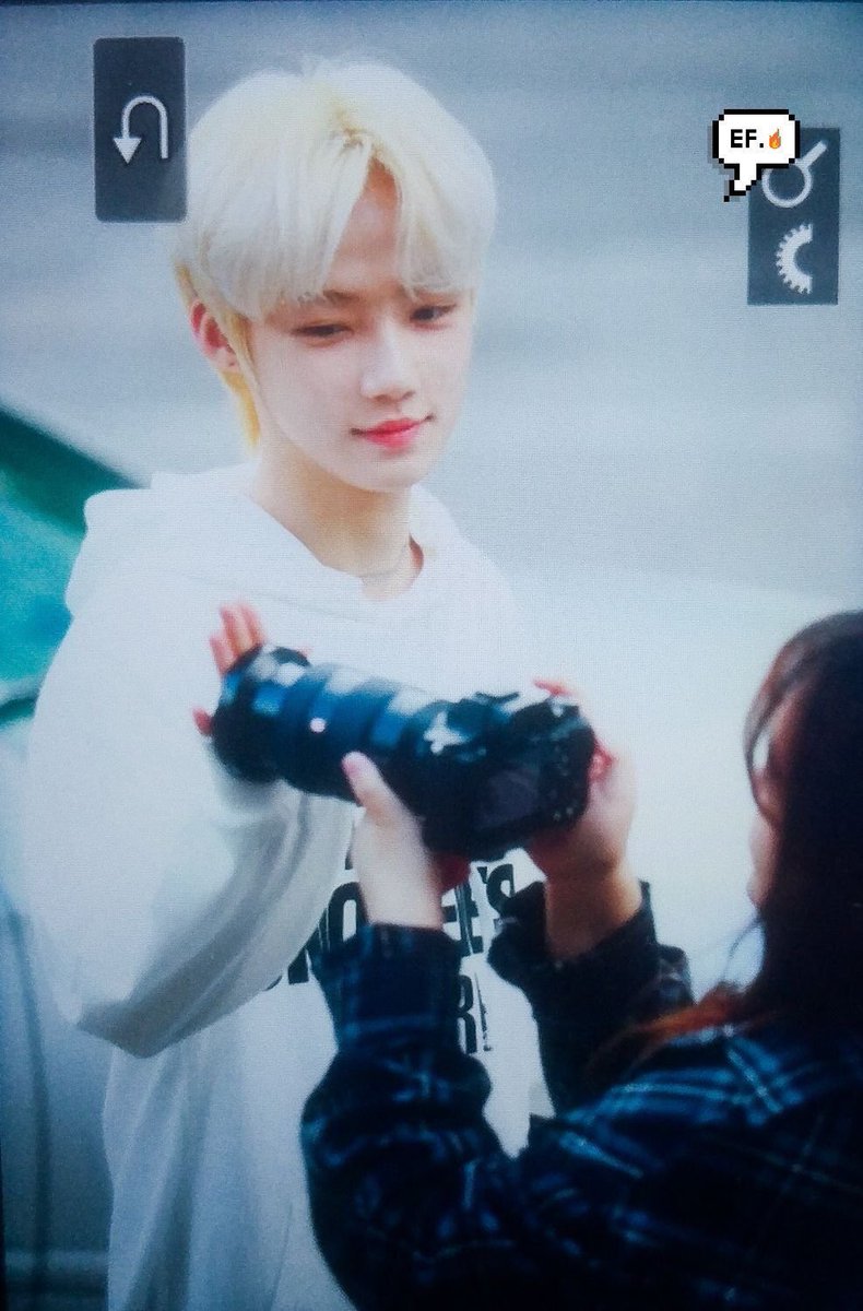 chanhee covering the camera