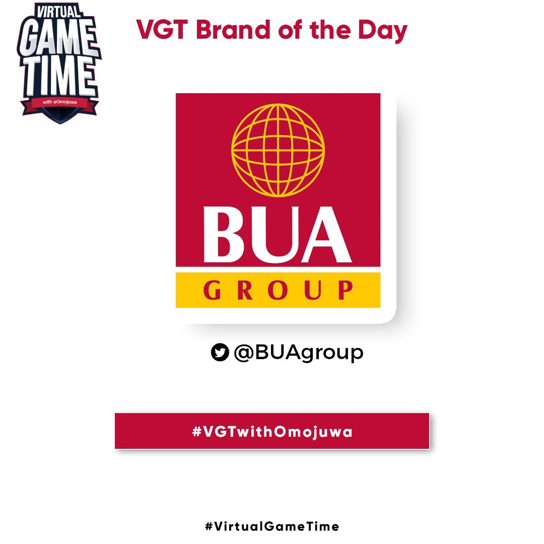 Omojuwa's tweet image. Congratulations @BUAgroup . You are the #VGTwithOmojuwa brand of the day! #VirtualGameTime