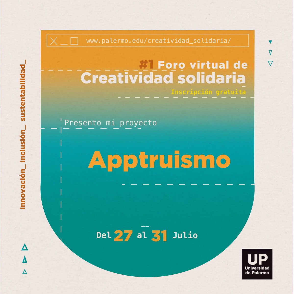 apptruismo's tweet photo. ESTÁN INVITADOS A NUESTRA PONENCIA 
EN @CREATIVIDADSOLIDARIA.UP 
 HOY 2PM #HoyPorTi

https://t.co/a6mYWKFNNs https://t.co/b7f8HcUvLI