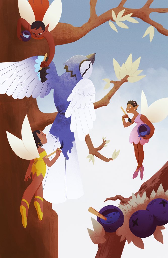 A fine day for some plein air painting 🍃 #kidlitart #ChildrensBooks