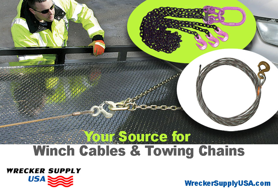 wreckersupplyus's tweet photo. ALL SIZES Towing Chains & Winch Cables fabricated and available on our website for purchase. Made custom to order. Fast and friendly service. https://t.co/7ajLK3WOES
#WinchCable #TowingChain #Wrecker #supplies #towtrucks #wreckersupplyUSA #usamade https://t.co/IBRVAix1vR