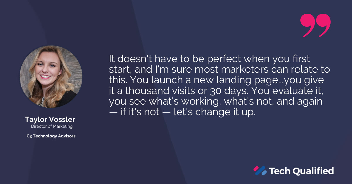 _JustinBrown's tweet photo. Find balance.
There are really two ends of the spectrum:
1. Thinking things need to be perfect before they go out
2. Refusing to pivot away from something that's not working because of the work that it took up front
Thanks @TaylorVosslerC3 for insights on #TechQualified https://t.co/cT3NzFimJv