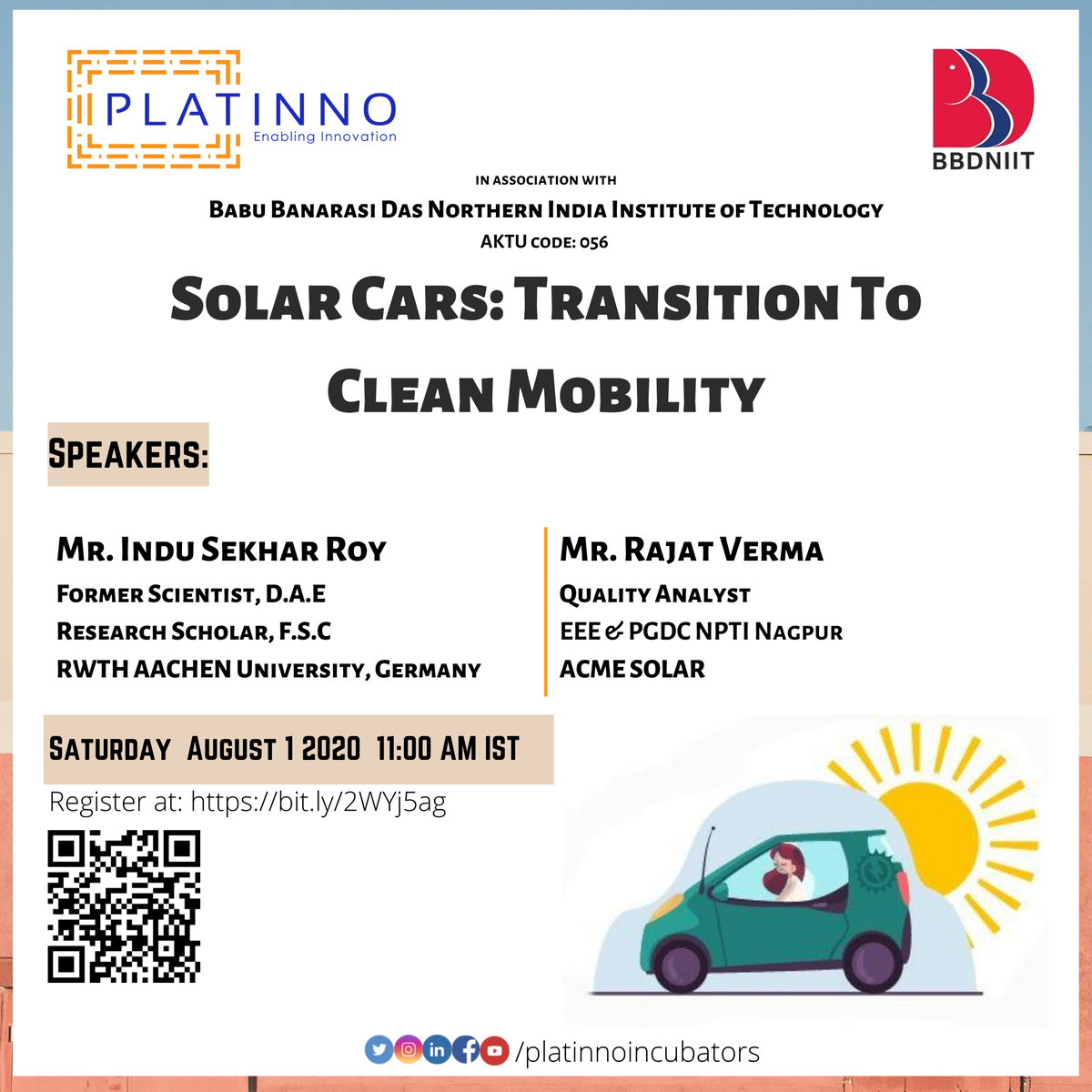 Platinno_'s tweet photo. "The future is green energy, sustainability, renewable energy."
~Arnold Schwarzenegger

Join our webinar on "Solar Cars: Transition to Clean Mobility" to learn more about the rising sun in the automotive industry by our panel of experts- Mr Indu Sekhar Roy, 1/n https://t.co/c8GEUkKuzD