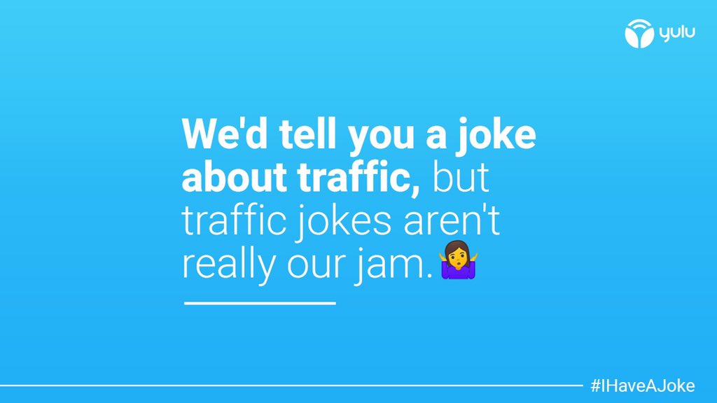 YuluBike's tweet photo. We couldn't help but joke about daily commuting! ๐ #SorryNotSorry
#Yulu #IHaveAJoke #WeHaveAJoke #trendingThen #TrendingNow #trendingformat #pun #puns #GetThereSafely https://t.co/yREdJArpxC