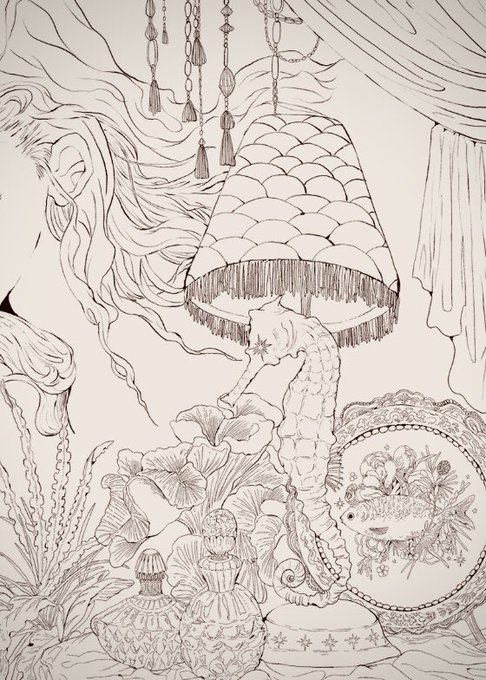絵のある絵を描いています。 