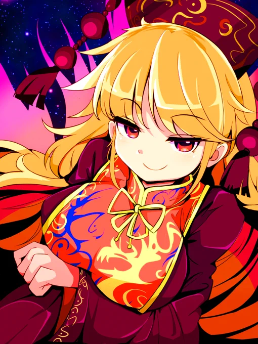 #絵を彩度100にすると超派手
元から彩度高めに描いてるから、もはやバグる 