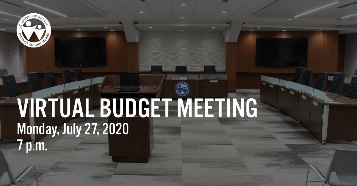 wrdsb's tweet photo. Tonight we have two meetings. First, our virtual Budget Meeting followed by a Special Board Meeting.

📎 Agendas: https://t.co/c3sjLA3Lc7
🖥 Livestream: https://t.co/RQEe5qzVAr
🕖 7pm
#️⃣ #WRDSBmtg

NOTE: within 24hrs after the meeting ends, a recording will be posted to #YouTube. https://t.co/7VCdUQ4obB