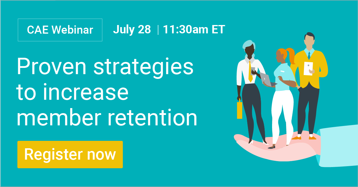 Last day to register for free #CAE credit webinar: Proven strategies to increase member retention. Learn the top do’s and don’ts to building your retention plan.
Register to attend live and ask questions to our speakers. bit.ly/2CJzNU1