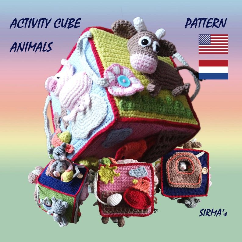 knithacker's tweet photo. Crochet Activity Cubes Are So Clever! Here Are Four Fun Patterns To Choose From! 👉 https://t.co/3UzmPClhfh #crochet #activitycube #handmade #diy #giftideas #montessori #activitycube https://t.co/wopzt0Lk2P