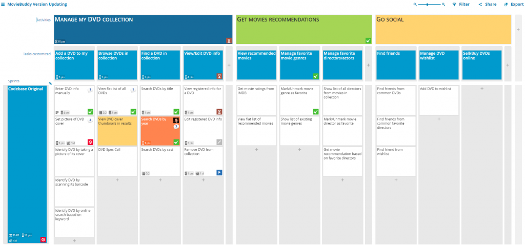 FeatureMap's tweet image. Customer Facing Story Mapping is where you involve the customer/clients and show them your project, quickly and easily with FeatureMap. Some Tips how to get the most from User Story Mapping as a tool for easy visualisation: buff.ly/32Pyhdt #Customers #Agile #FeatureMap