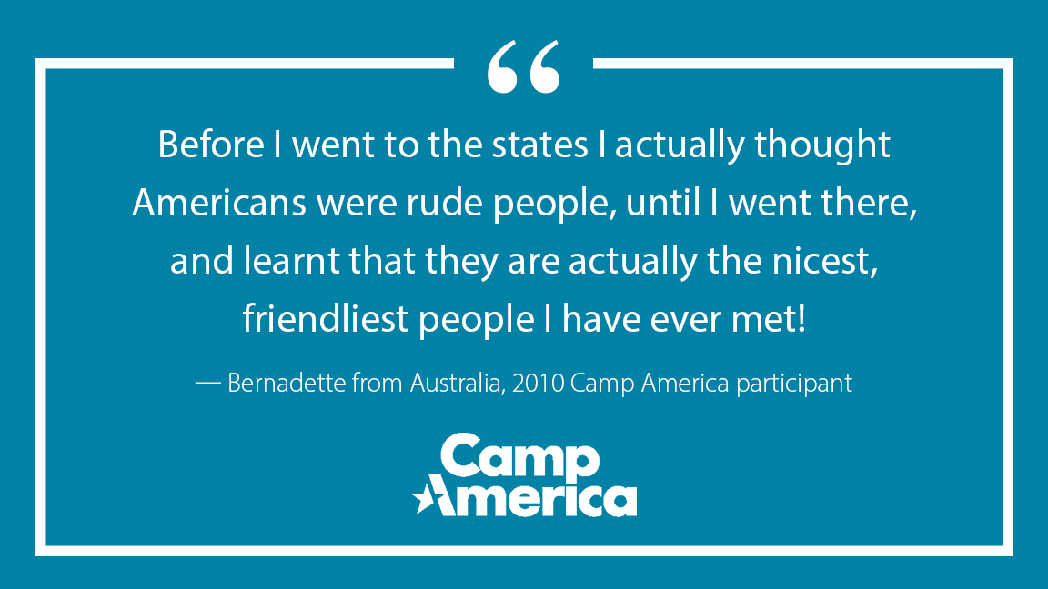 Cultural exchange programs like Camp America help break down stereotypes. #SaveJ1

🔸 Write to POTUS: bit.ly/2AjyREz
🔸 Write to Congress: bit.ly/2YMl6HD