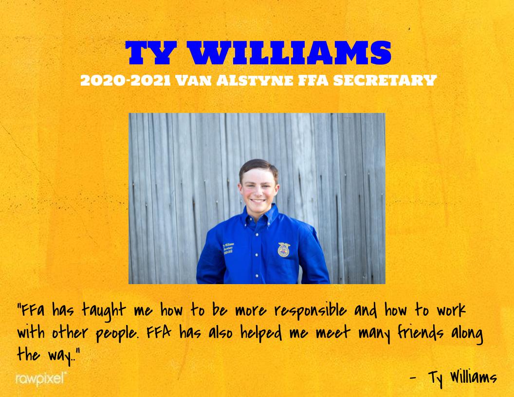 Meet Ty Williams - VA FFA's Secretary!