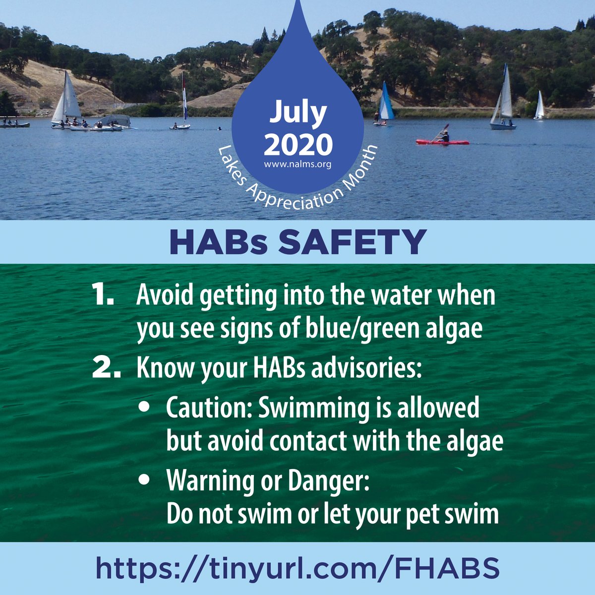 CaMonitoring's tweet photo. It is week 4 of Lakes Appreciation Month! #LakesAppreciation @NALMS! #CCHAB #SafetoSwim #CWQMC #FHAB https://t.co/yFR5ZDdljL