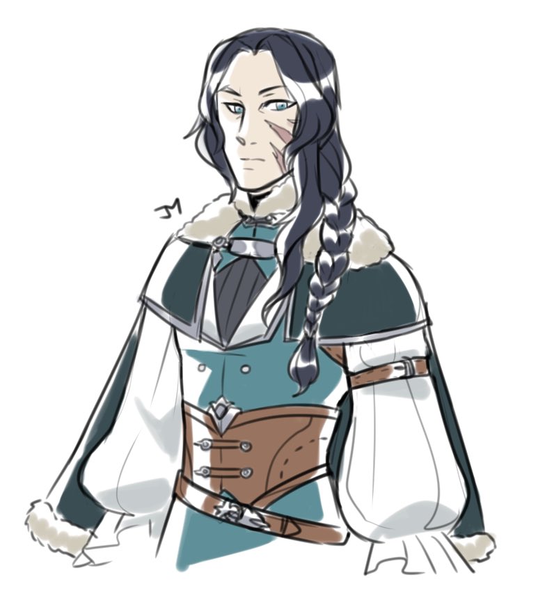 Commissioned <a href="/JulyMarte/">✨julymarte✨indie Vtuber🧪</a> to draw my take on Glenn Fraldarius 🥰