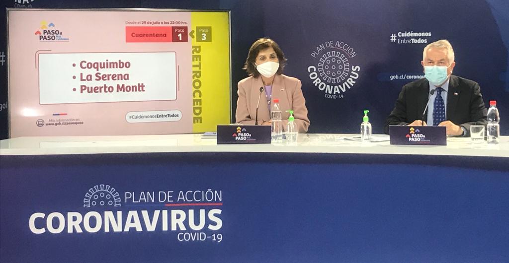 [Anuncio] Nuevas cuarentenas a partir del miércoles 29 de julio desde las 22:00 horas 

- Coquimbo
- La Serena 
- Puerto Montt