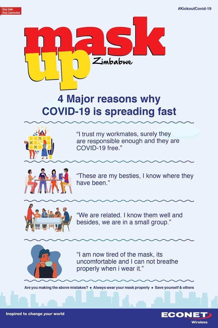 couragemash's tweet photo. The benefits of wearing face coverings have been proven to outweigh any downsides. By protecting yourself, you protect others, you protect the community. Let’s #MaskUpZimbabwe https://t.co/EwX6yVanO3