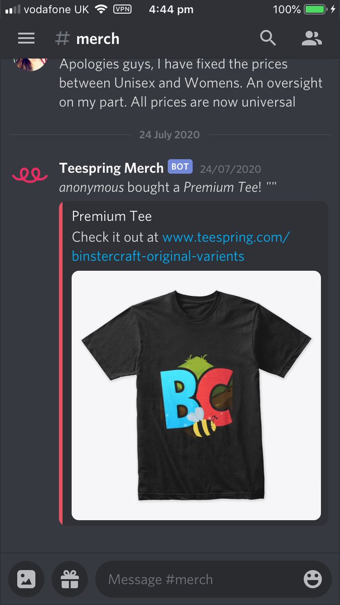 binstercraft's tweet photo. It is incredibly humbling to know people want to get binstercraft merch! Thank you! ❤️ https://t.co/NIaw4sh5Fj