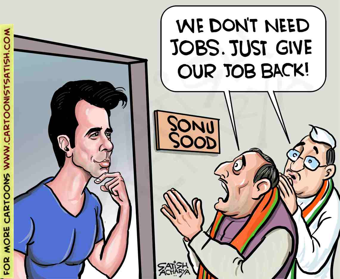 satishacharya's tweet photo. Sonu Sood aims to help two crore migrants find jobs! #SonuSood https://t.co/Qt4tgyLZ4g