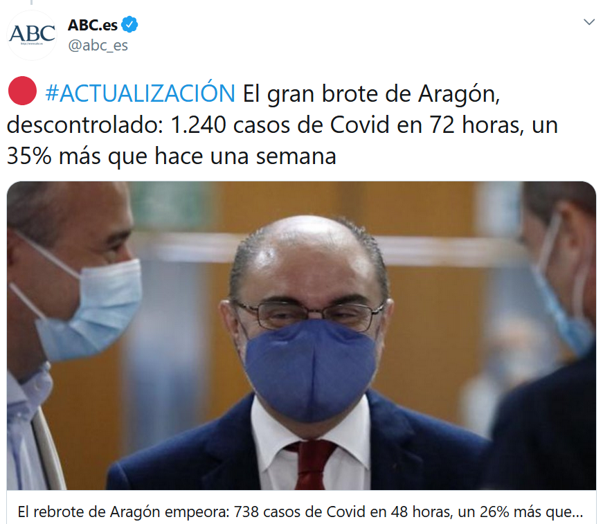 je_pala's tweet photo. Con los centros de salud colapsados o al borde del colapso
Con la segunda ola subiendo
Tras los centros de salud colapsarán las urgencias y luego las UCI, como fichas de dominó
Siento decirlo, son malas noticias, pero ignorar lo que sucede es letal en una pandemia https://t.co/McJW1XdVQG