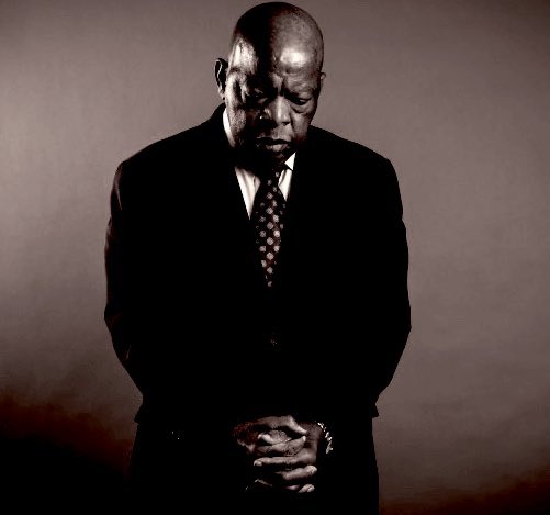 WendellPierce's tweet photo. “Never Give Up, Never Give In. Get Into Good Trouble”...in tears as I hear the words of John Lewis ring out in the Capitol Rotunda as he lies in state..... my heart aches with sadness, pride, and renewed purpose. Rest In Peace, Good Sir. https://t.co/FwQpV1pY11