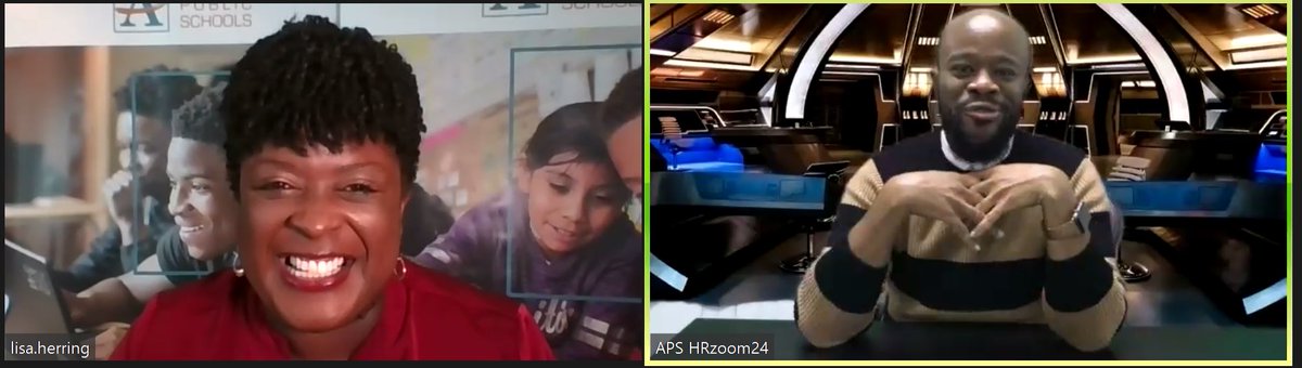 DrLisaHerring's tweet photo. Joined our new @apsupdate employees (virtually) this morning! Despite anxiety and uncertainty, they brought graciousness, patience &amp; enthusiasm! 400 new and talented employees are now braced for the challenge! #WalkingInYourGift  #DisruptTheFear https://t.co/jw0hwJfPWS