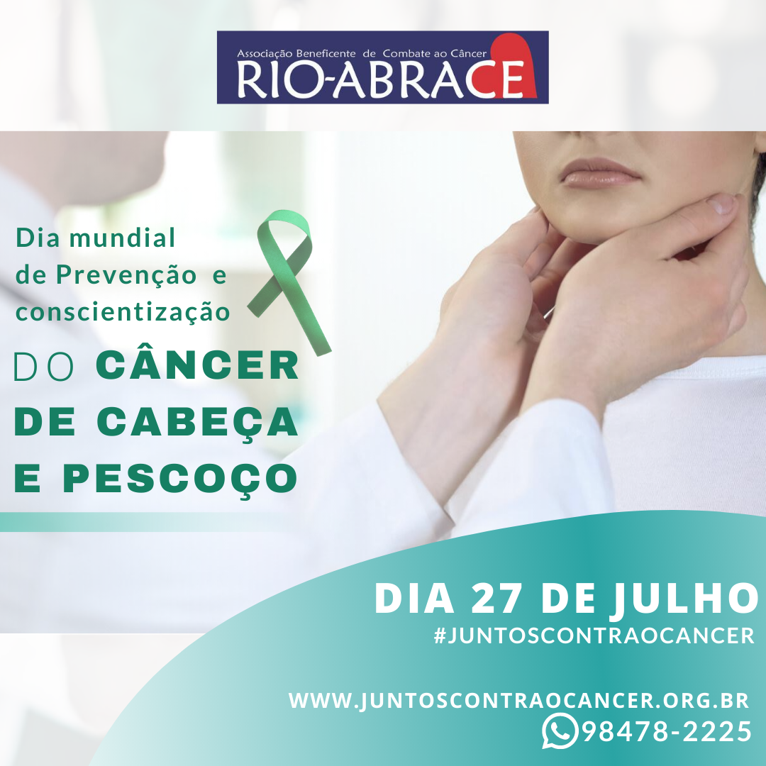 rioabracerj's tweet photo. O Julho Verde é o mês da conscientização sobre o câncer de cabeça e pescoço. Apesar de pouco conhecido, ele pode trazer complicações sérias para a saúde caso não seja tratado adequadamente.
#rioabrace
#prevençao
#Cabeça #Câncer #Carcinoma #epidermoide #Cirurgia #Oncologia https://t.co/HEkcEIKMiJ