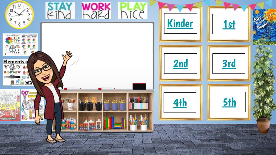 ArtLinscomb's tweet image. I am finally done with my virtual classroom! All of the books are linked to read alongs, the art for kids hub link takes you to their main page, and the posters are linked to videos!!
@CFBRainwater @DrThomasCFB @DlrMaggie #RainwaterRocks #CFBmattestome #virturallearning #art