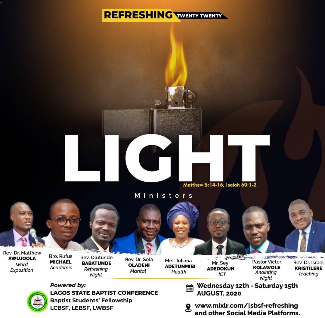 lsbsfcampus's tweet photo. ⏰ Set your reminder ⏰

Refreshing is a place for building and moulding life. 

You don't want to miss this encounter. 

Register now https://t.co/BZ6G3yidO7

Pray, plan, engage, follow, connect.

#Refreshing2020 #LIGHT2020 https://t.co/auIDnex0Ux
