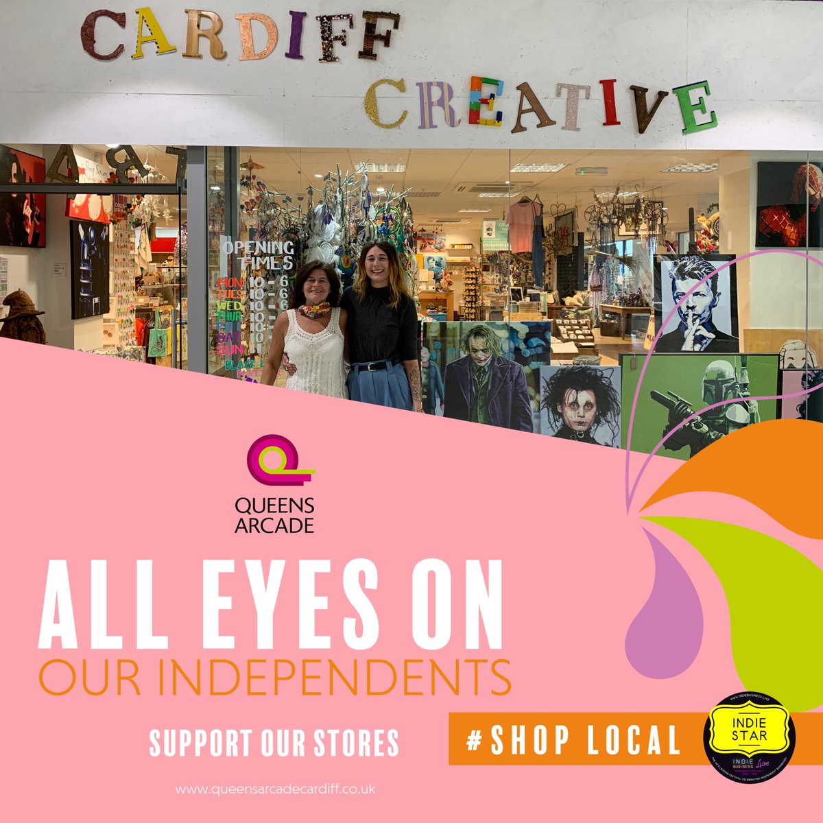QueensArcade's tweet photo. Check out our @indie_biz_live interview with #CardiffCreative over on our Facebook page 🛍#shoplocal #supportsmallbusiness #cardiff #queenstreet https://t.co/DhYaMwmbRO