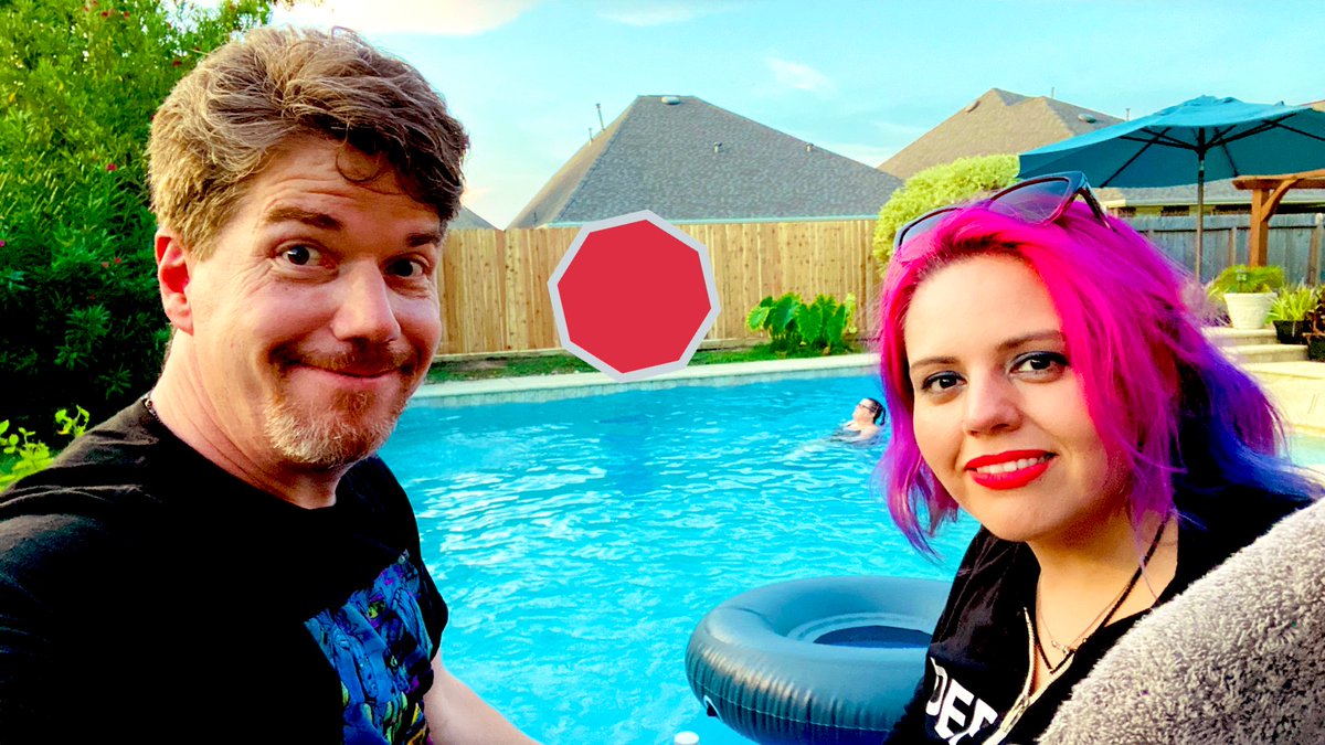 jaysonstreet's tweet photo. My wife and most of both of our families enjoyed swimming but @Ell_o_Punk &amp; I were both like...”Nah we’re good” 😁 #IsolatedHackerAdventures https://t.co/A0U85fOrdO