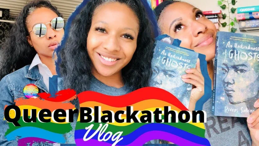 Jesse of Bowties and Books' Queer Blackathon Vlog is the featured image for We Are Bookish's Queer Book Influencers to Follow