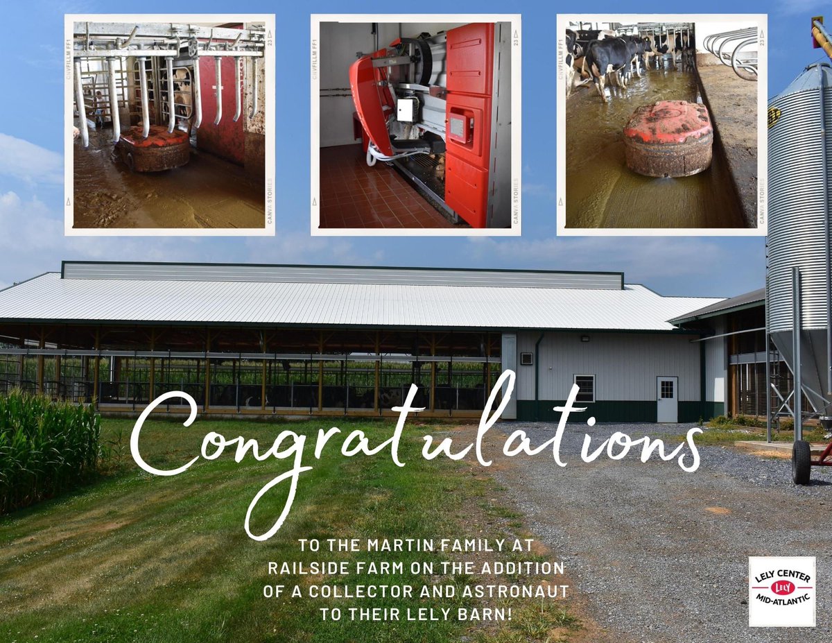 Love this little 1 robot addition to make our newest 6 robot farm! #lely