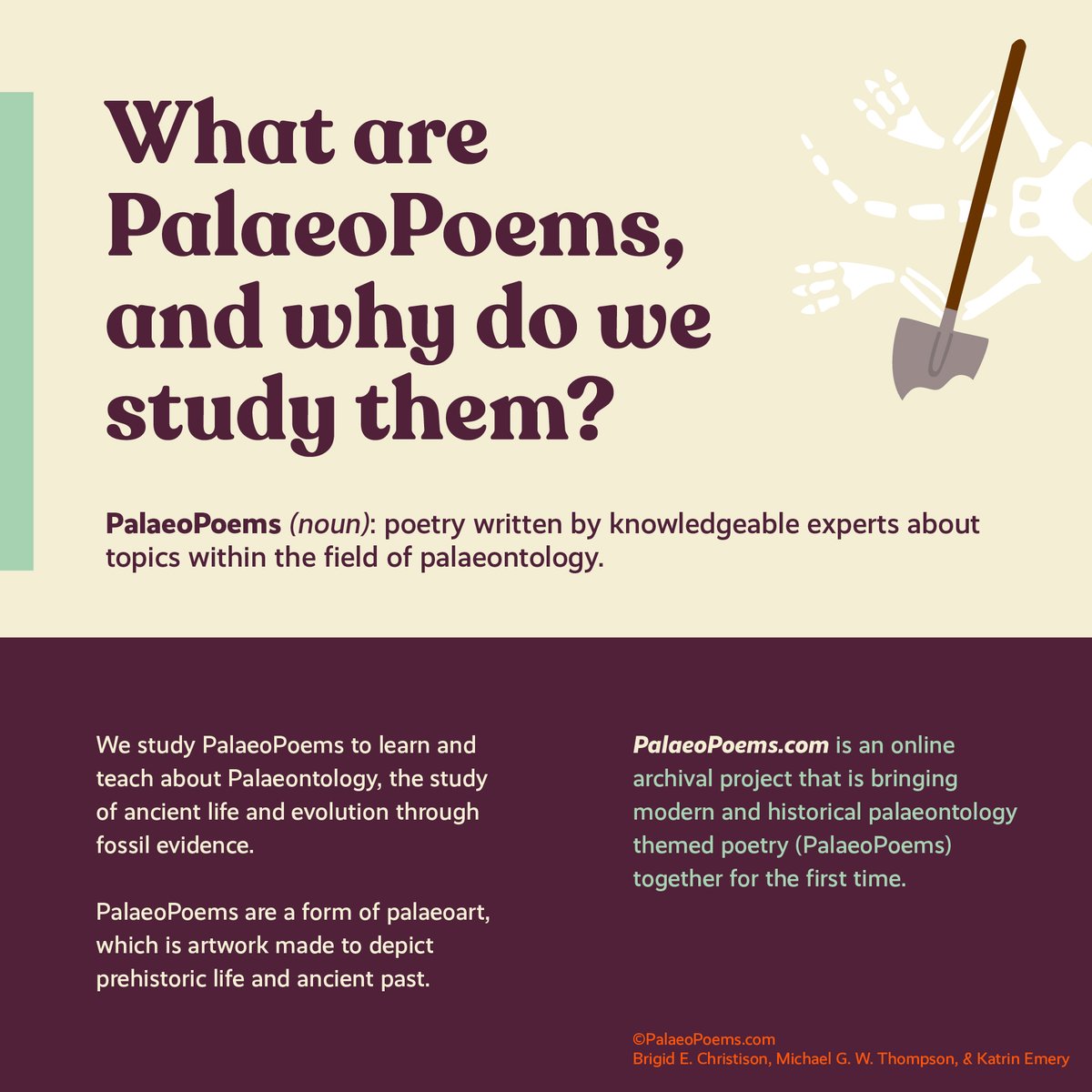 Palaeopoems's tweet photo. PalaeoPoems are poetry written BY scientists ABOUT palaeontology. They're SciArt and SciComm all in one. https://t.co/bYDp8K8g6f is an online archival project, collecting historical & modern PalaeoPoems in one place for the first time. #PaleoArt #CSCC2020 #PalaeoPoems (1/6) https://t.co/b18NOedxFs