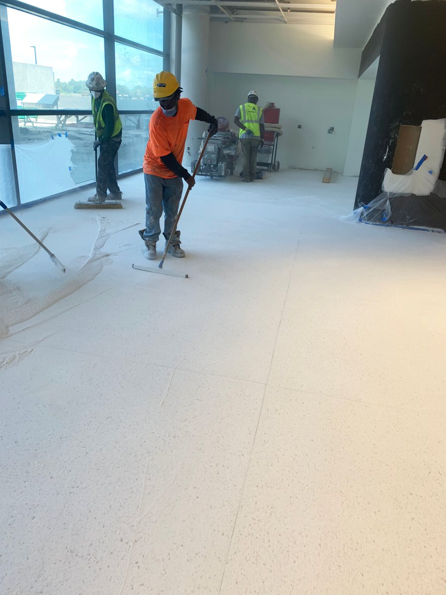 DDTerrazzo's tweet photo. Progress Update: One week later, and Doyle Dickerson Terrazzo has poured in place epoxy terrazzo for the PGA Toural Global Home project. Excellent work!
Learn about terrazzo at https://t.co/tONpFkz5LW
#terrazzo #terrazzoinstallation #construction https://t.co/dGznqe6biC