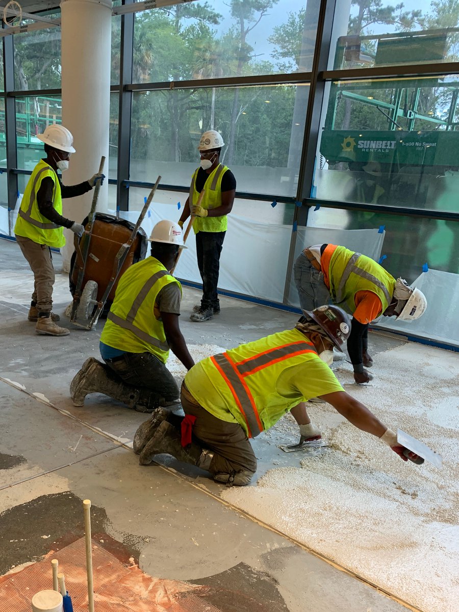 DDTerrazzo's tweet photo. Progress Update: One week later, and Doyle Dickerson Terrazzo has poured in place epoxy terrazzo for the PGA Toural Global Home project. Excellent work!
Learn about terrazzo at https://t.co/tONpFkz5LW
#terrazzo #terrazzoinstallation #construction https://t.co/dGznqe6biC